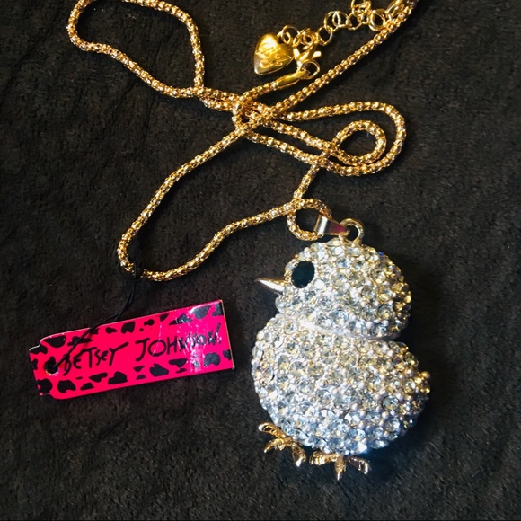 Betsey Johnson Jewelry - Betsey Johnson blinged out chick necklace J53